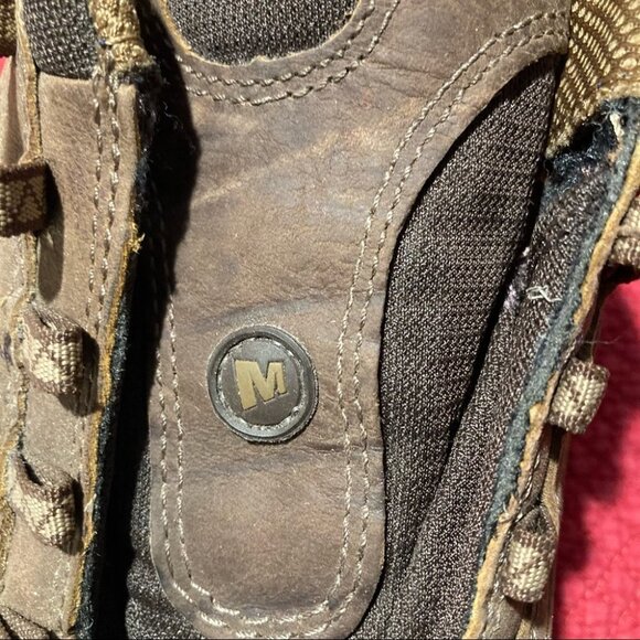 MERRELL Sz 8.5 Intercept Leather Air  Cushion Vibram Outsole Waterproof Sneakers - Picture 8 of 10